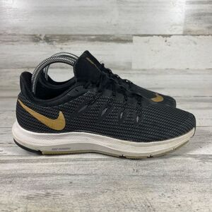 Nike Quest Black Gold Women Running Training Sneaker AA7412-006‎ Size 7.5